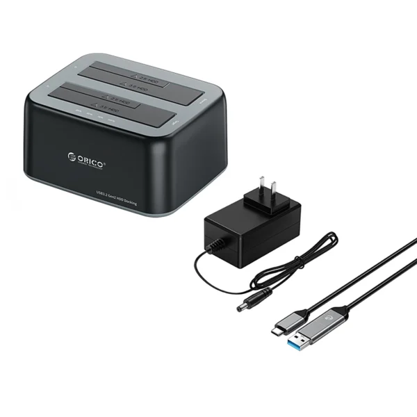 Orico 6829C3 Docking Station for 2 x 2.5"/3.5" SATA HDD/SSD - Black - Image 2