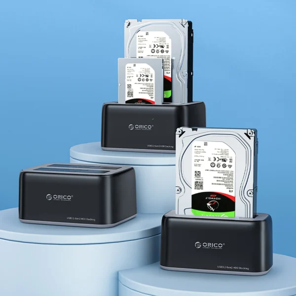 Orico 6829C3 Docking Station for 2 x 2.5"/3.5" SATA HDD/SSD - Black - Image 3