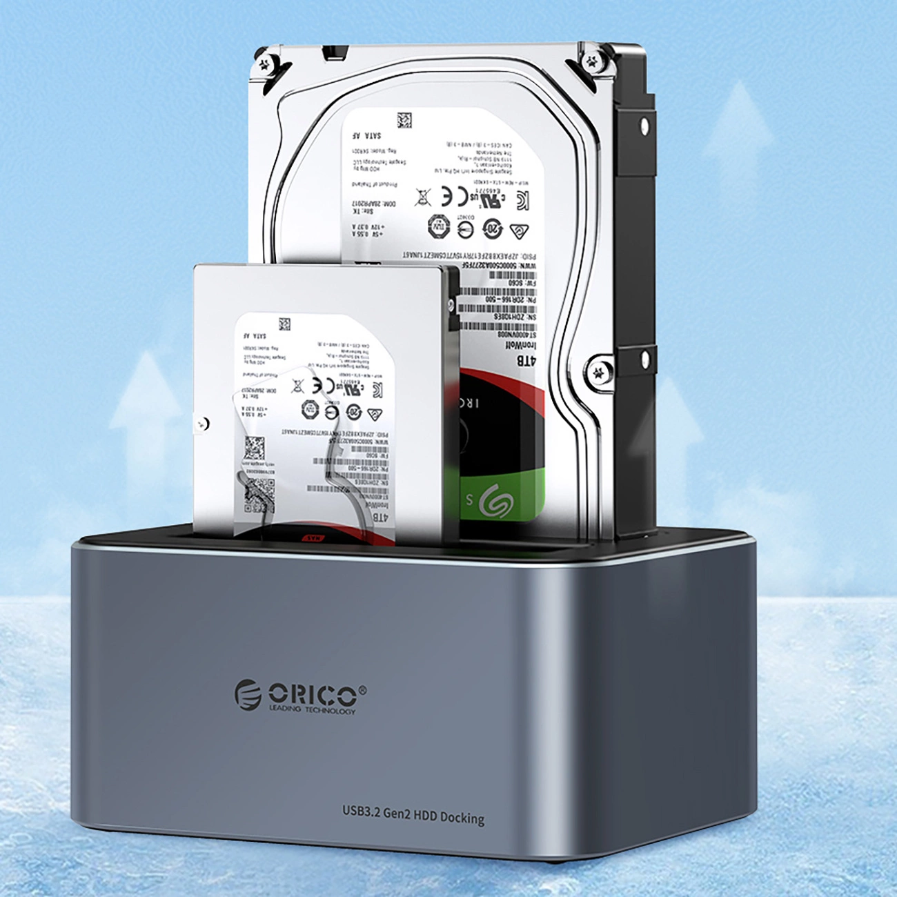 Orico 6656C3-C 5-Bay Docking Station with Offline Clone Function 2.5"/3.5" SATA HDD/SSD - Gray - Image 3