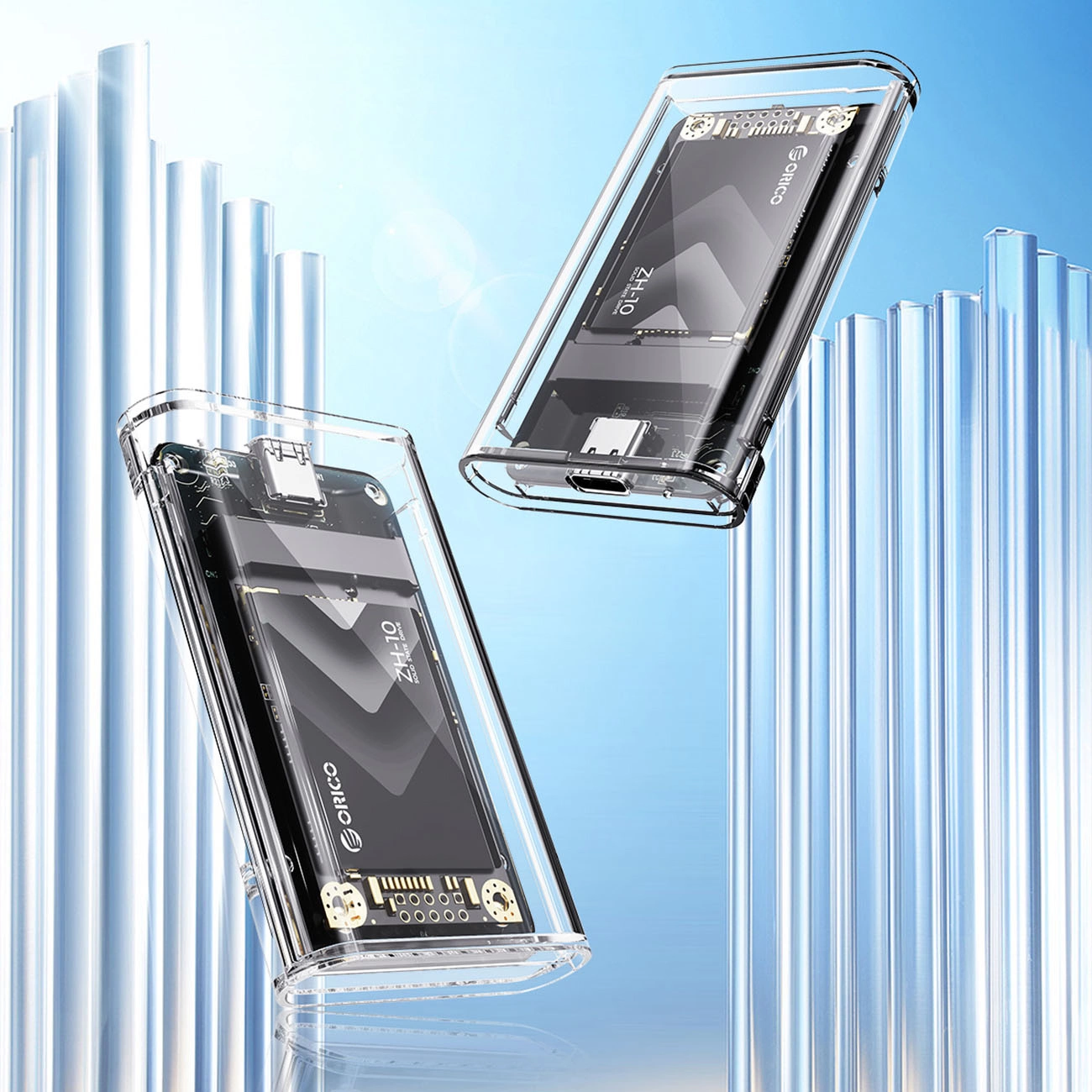 Orico TC10-MS MSATA USB-C 3.2 5Gb/s disko kasetė - skaidri - Image 3