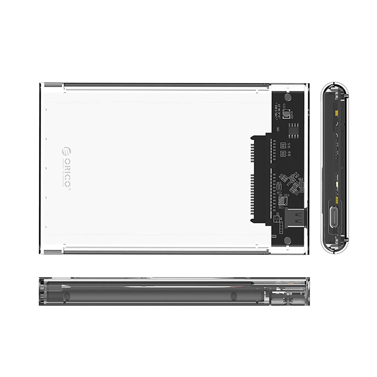 Orico 2139C3 2.5” HDD/SSD USB-C 5Gb/s disko įrenginys - skaidrus - Image 3
