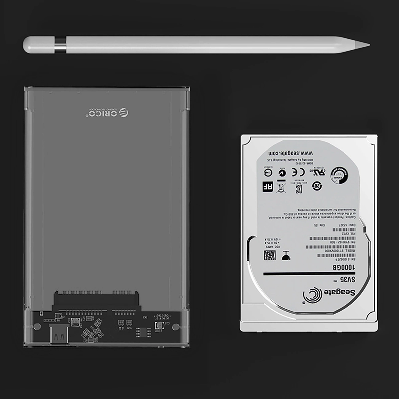 Orico 2139C3 2.5” HDD/SSD USB-C 5Gb/s disko įrenginys - skaidrus - Image 4