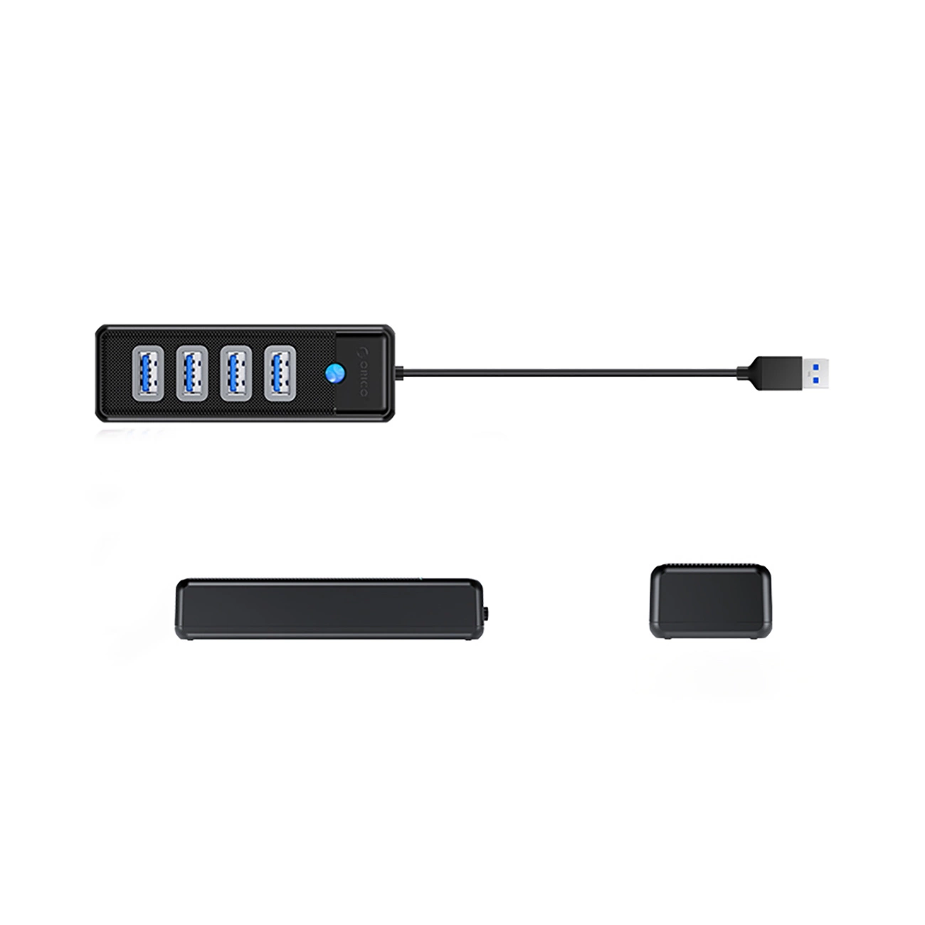 Orico PW4U-U3 USB-A / 4x USB-A 3.0 hubas - juodas - Image 3