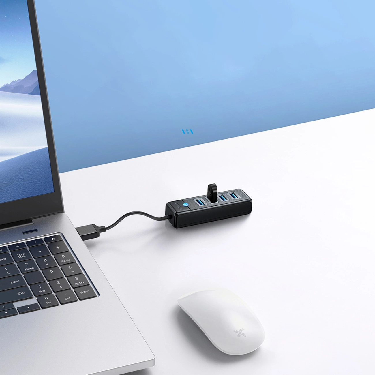 Orico PW4U-U3 USB-A / 4x USB-A 3.0 hubas - juodas - Image 4