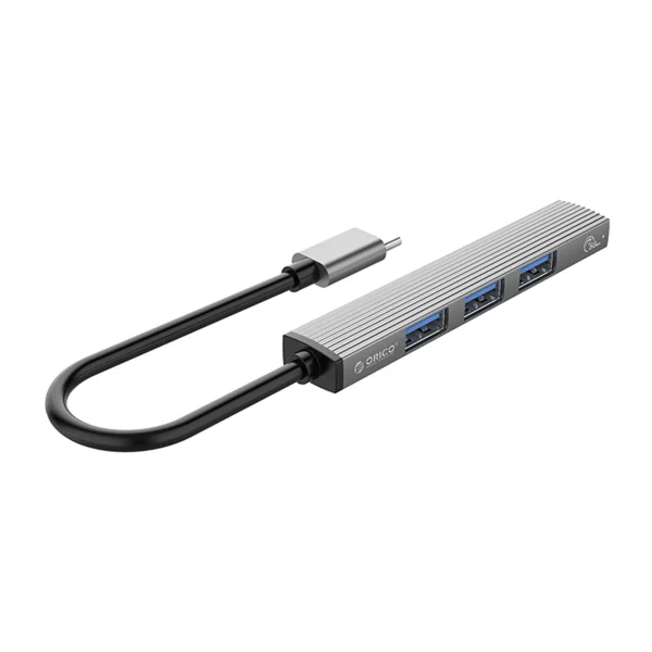 Orico AH-13 USB-C hubo dokas 1x USB-A 3.0 + 3x USB-A 2.0 - pilkas - Image 3