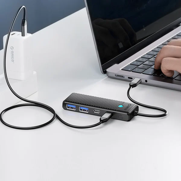 Orico PAPW4A-C3 USB-A hubo dokas 4x USB-A 3.0 - juodas - Image 8