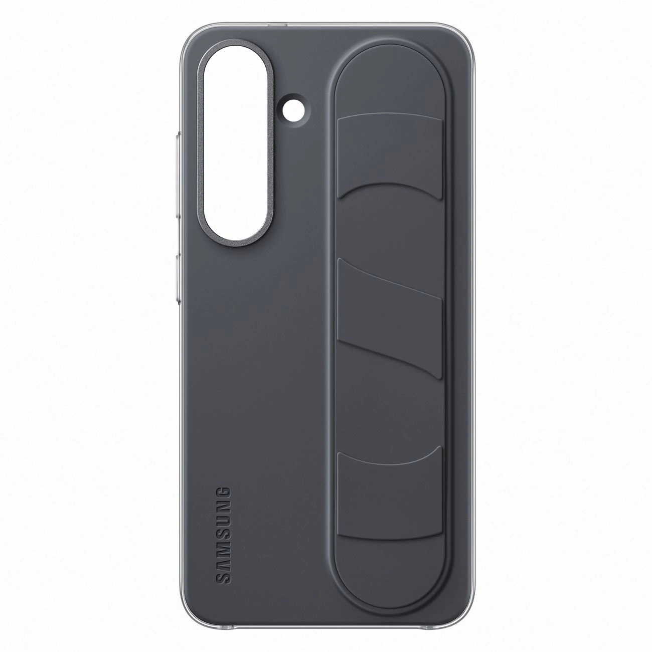 Samsung stovimas silikoninis dėklas su laikikliu / stovu Samsung Galaxy S25 – juodas - Image 5