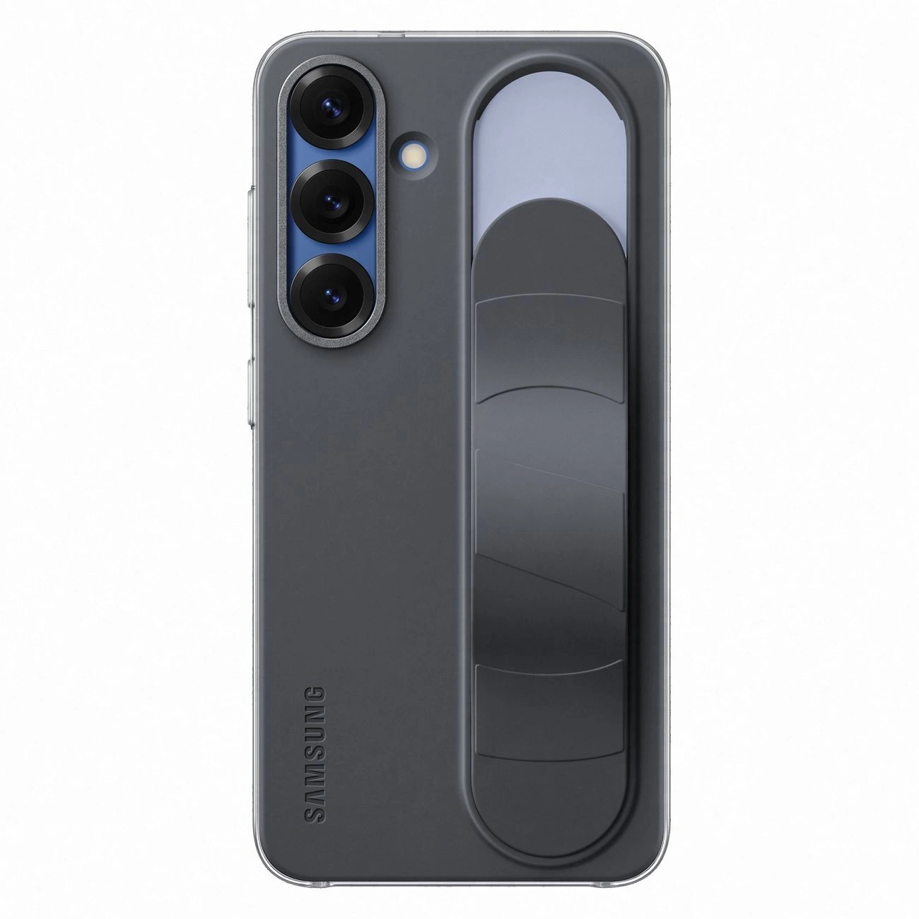 Samsung stovimas silikoninis dėklas su laikikliu / stovu Samsung Galaxy S25+ – juodas - Image 3