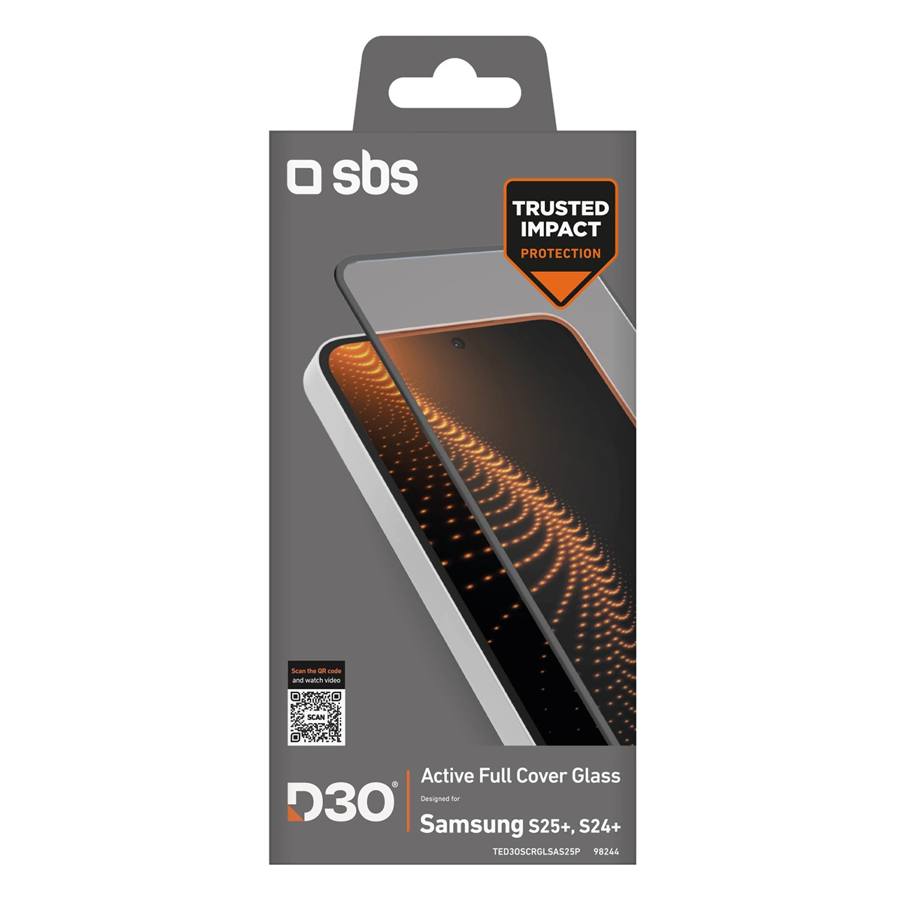 SBS grūdintas stiklas D3O su rėmeliu Samsung Galaxy S25+ / S24+ - Image 3