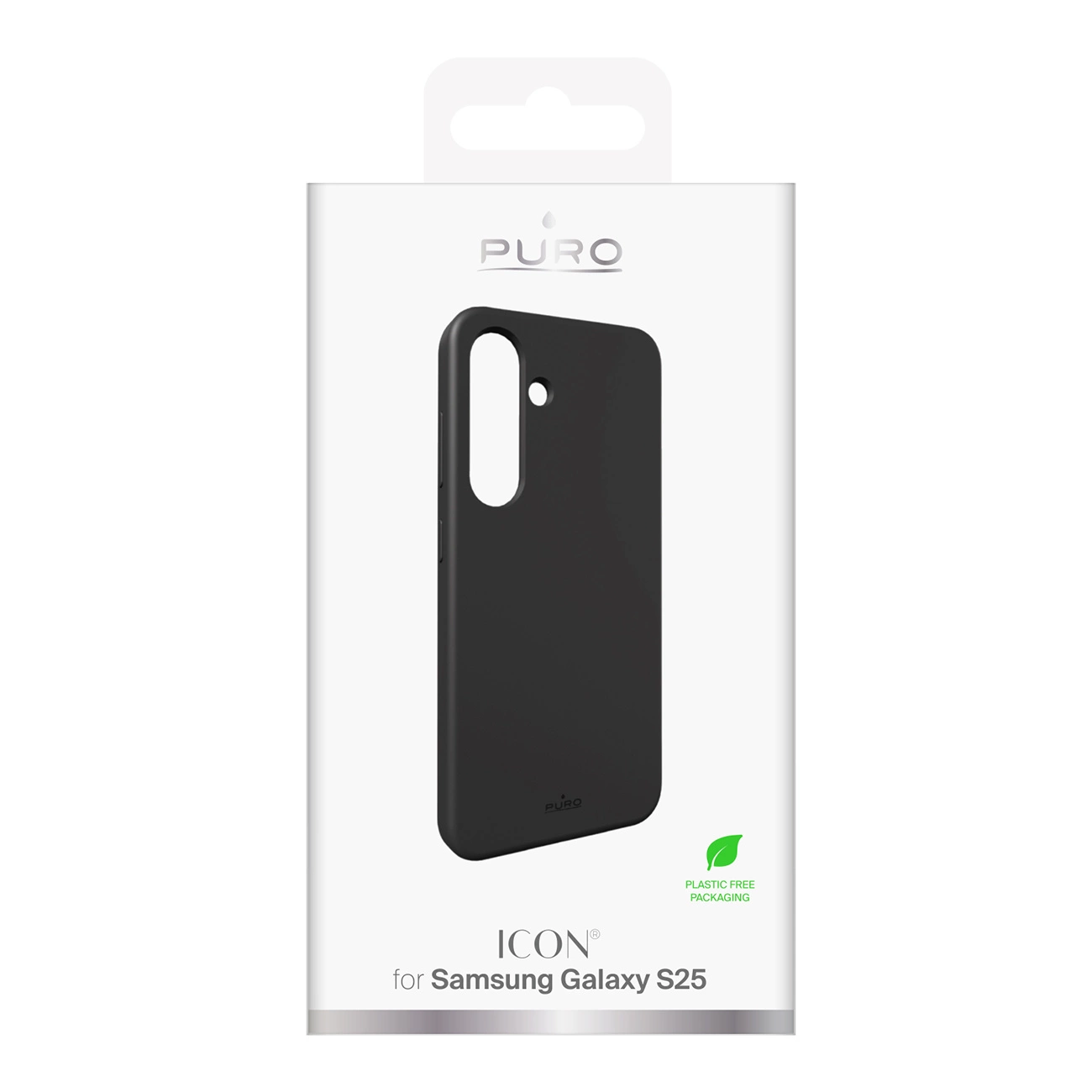 Puro Icon silikoninis dėklas Samsung Galaxy S25 – juodas - Image 3