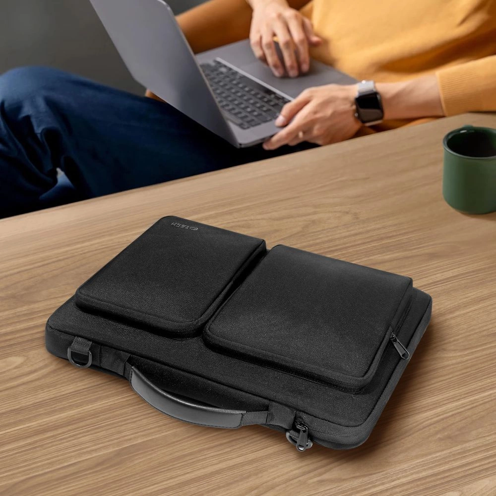 Nešiojamojo kompiuterio dėklas 13-14 Tech-Protect Defender Bag - juodas - Image 10