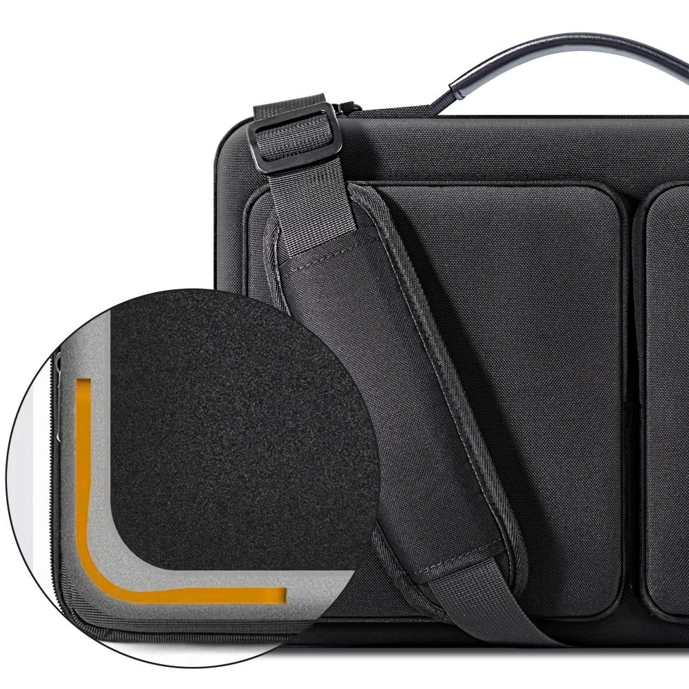 Nešiojamojo kompiuterio dėklas 13-14 Tech-Protect Defender Bag - juodas - Image 5