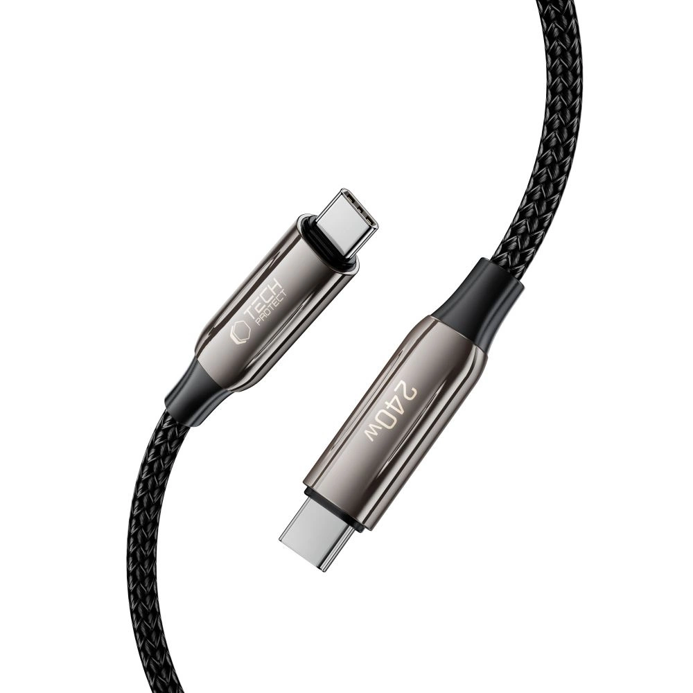 Tech-Protect UB10T Ultraboost USB-C PD240W/QC4.0 kabelis 100 cm - juodas - Image 3