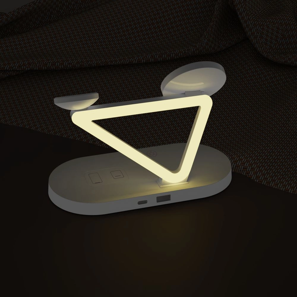 Tech-Protect QI15W-A41 3in1 belaidis įkroviklis su MagSafe Apple įrenginiams - baltas - Image 7