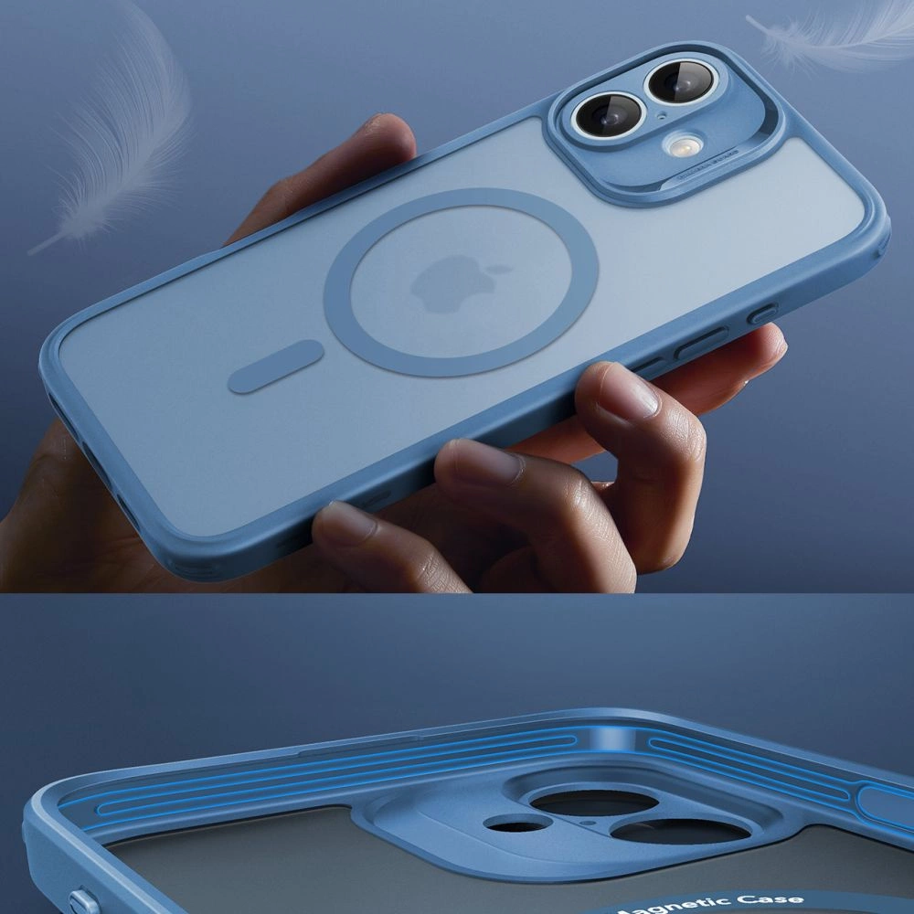 ESR Classic Pro Set Halolock MagSafe dėklas iPhone 16 - mėlynas - Image 7