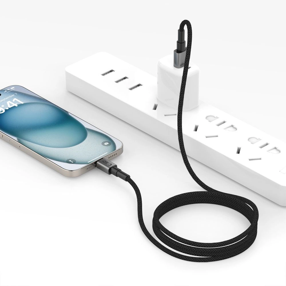 Tech-Protect UltraBoost DNA USB-A / USB-C kabelis 15W/3A 200 cm - pilkas - Image 5