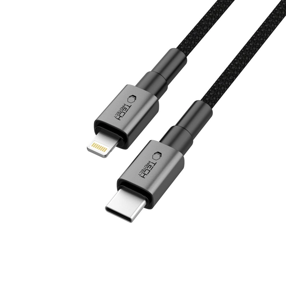 Tech-Protect Ultraboost DNA USB-C / Lightning PD27W/3A laidas 200 cm - pilka - Image 3