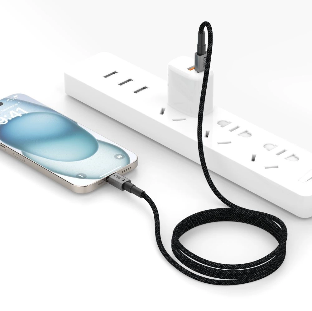 Tech-Protect Ultraboost DNA USB-C / Lightning PD27W/3A laidas 200 cm - pilka - Image 5