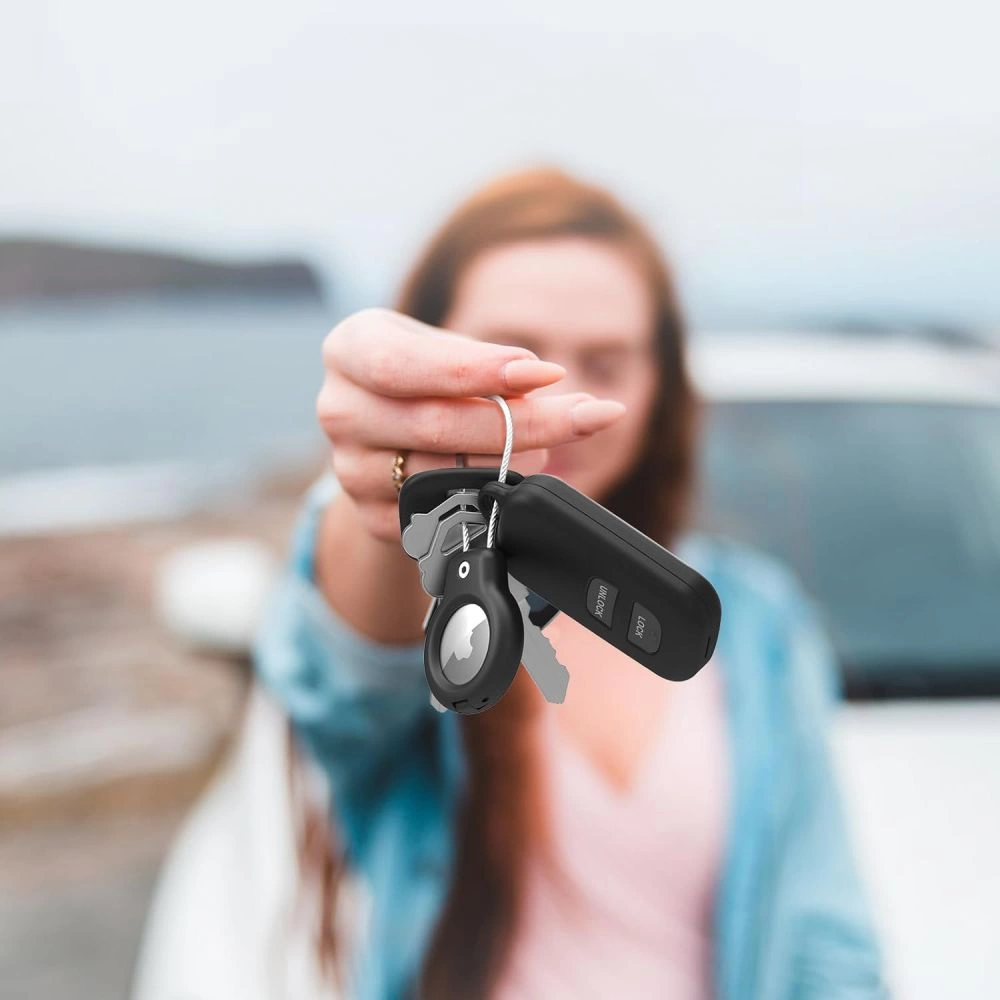 Tech-Protect Rough Vein 2 vnt. dėklas Apple AirTag - juodas - Image 8