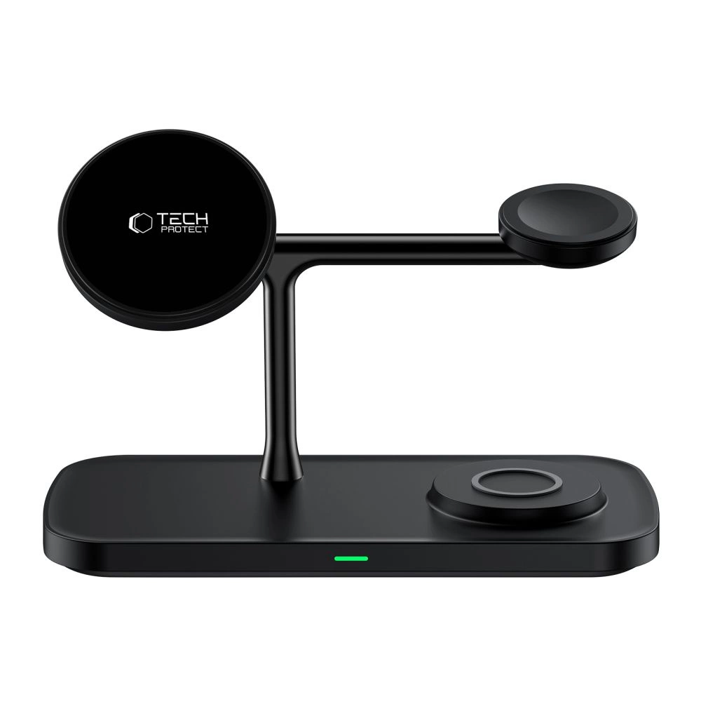 Tech-Protect QI15W-A45 3in1 belaidis įkroviklis su MagSafe Apple įrenginiams - juodas - Image 4