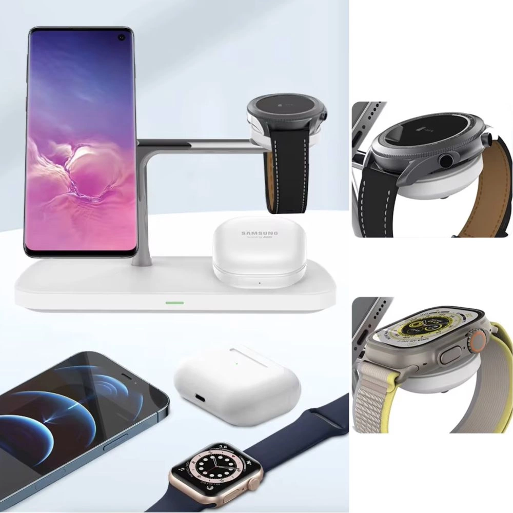 Tech-Protect QI15W-A45 3in1 belaidis įkroviklis su MagSafe Apple įrenginiams - baltas - Image 6