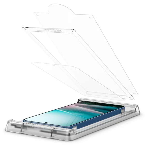 Spigen Elite Shield EZ FIT hibridinis stiklas Samsung Galaxy S25 - skaidrus - Image 2
