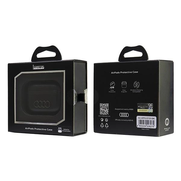 Audi odinis didelio logotipo AirPods Pro 2 dėklas juodas/juodas AU-APP2-GT/D3-BK - Image 6