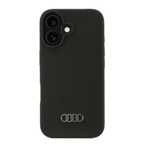 Audi Silicone Case iPhone 16 6.1" black/black hardcase AU-LSRIP16-Q3/D1-BK