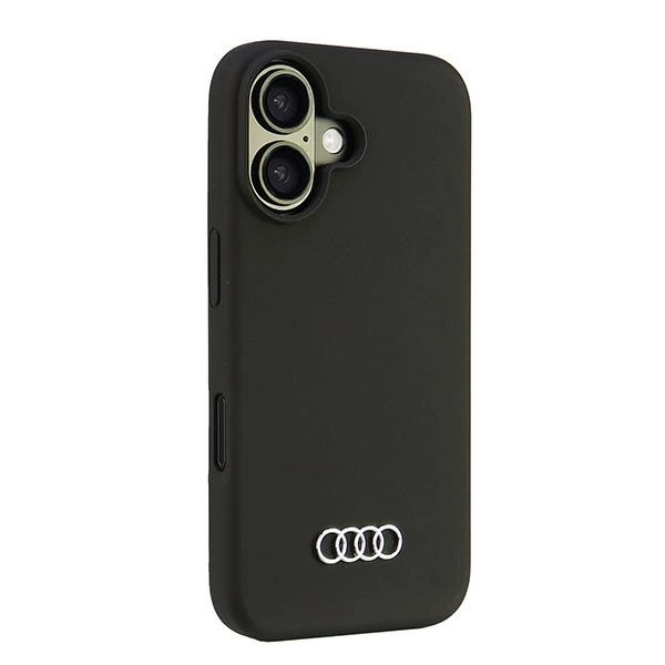 Audi silikoninis dėklas iPhone 16 6.1” juodas/juodas kietas dėklas AU-LSRIP16-Q3/D1-BK - Image 2