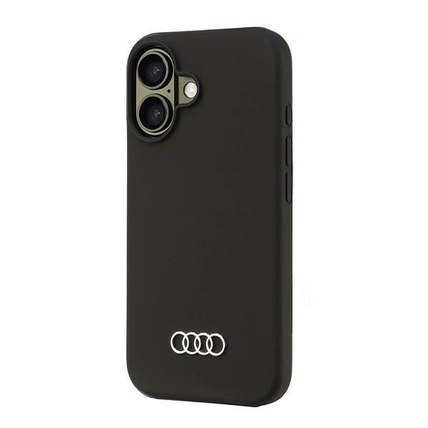 Audi silikoninis dėklas iPhone 16 6.1” juodas/juodas kietas dėklas AU-LSRIP16-Q3/D1-BK - Image 3