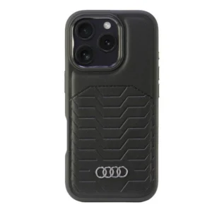 Audi Synthetic Leather MagSafe iPhone 16 Pro 6.3" black/black hardcase AU-TPUPCMIP16P-GT/D3-BK