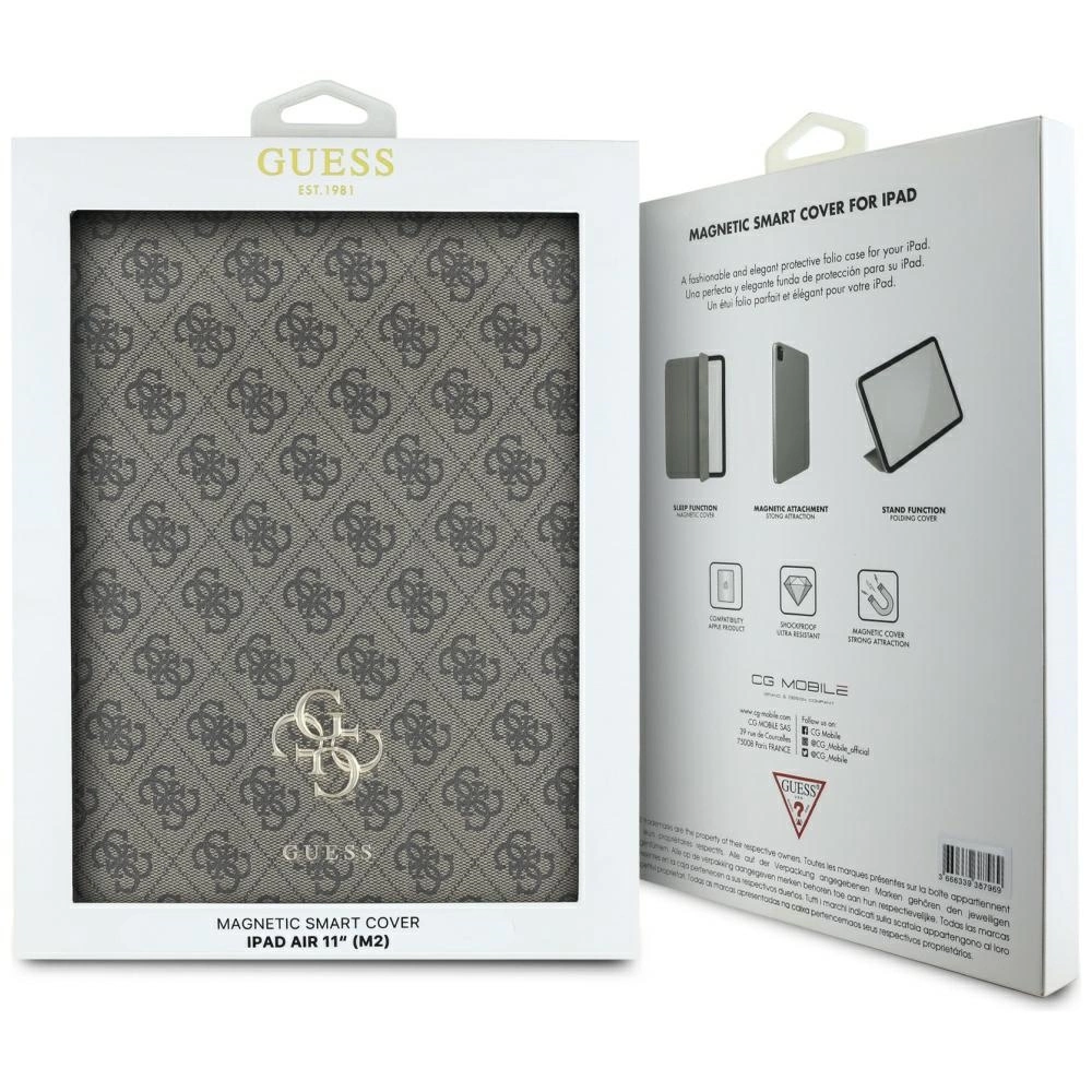 Guess GUFC11RM24PS4SGW iPad Air 11” 2024 rudas/rudas magnetinis 4G didelis logotipas - Image 6