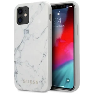 Guess Marble Case for iPhone 12 mini 5.4" - White