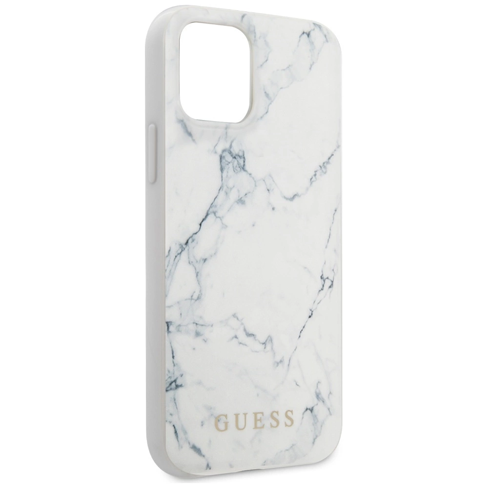 Guess marmuro rašto dėklas iPhone 12 mini 5.4” - baltas - Image 2