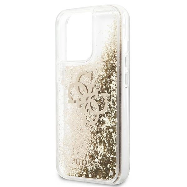 Guess 4G didelis skystas Glitter dėklas iPhone 13 Pro Max 6.7” - auksinis - Image 6