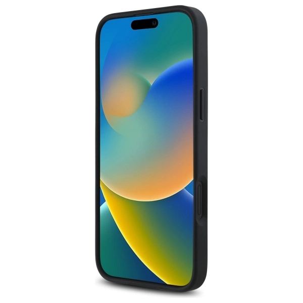 Guess GUHMP16SP4ROPEMCK iPhone 16 6.1” juodas/juodas kietas dėklas 4G gėlių rašto MagSafe - Image 5