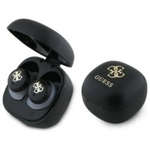 Guess Bluetooth headphones GUTWSJ144ESK TWS + docking station black/black Iridescent 4G Printed Logo
