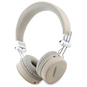 Guess Bluetooth on-ear headphones ENC GUBH70PGTSPSE beige/beige Grained Classic Round Shape