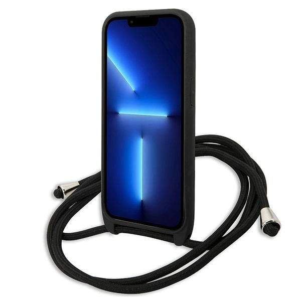 Karl Lagerfeld odinis Monogram Patch ir Cord Ikonik dėklas iPhone 13 Pro / 13 – juodas - Image 4