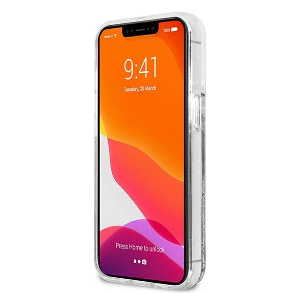 Karl Lagerfeld Liquid Glitter Karl & Choupette dėklas iPhone 13 Pro / 13 6.1” – sidabrinis - Image 5