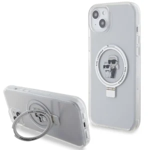 Karl Lagerfeld KLHMP15MHMRSKCH iPhone 15 Plus / 14 Plus 6.7" white/white hardcase Ring Stand Karl&Choupette MagSafe