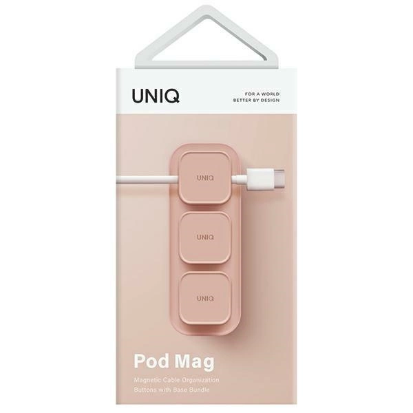 Uniq Pod Mag magnetinis kabelių organizatorius + pagrindas rožinis/Blush Pink - Image 4