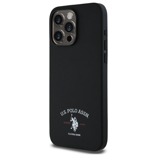 US Polo USHCP15XPARK iPhone 15 Pro Max 6.7” juodas/juodas spaustas DH logotipas - Image 2