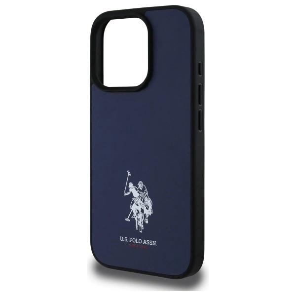 US Polo USHCP15XPGEV iPhone 15 Pro Max 6.7” tamsiai mėlynas odinis siuvinėtas DH spalvotas - Image 6