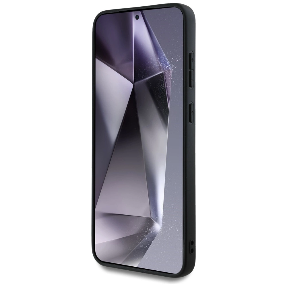 Guess Fixed Glitter didelis 4G metalinio logotipo dėklas Samsung Galaxy S25 Plus juodas - Image 5