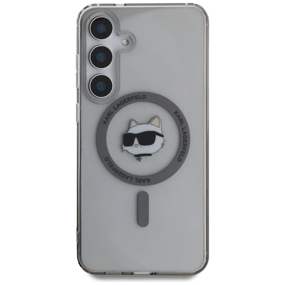 Dėklas Karl Lagerfeld Button Choupette Head Printed Logo MagSafe Samsung Galaxy S25 juodas - Image 3