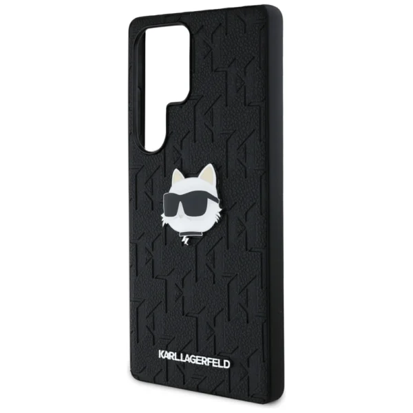 Dėklas Karl Lagerfeld Leather Monogram Pin Logo Choupette Head Samsung Galaxy S25 Ultra juodas - Image 6