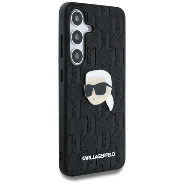 Dėklas Karl Lagerfeld Leather Monogram Pin Logo Karl Head Samsung Galaxy S25 Plus juodas - Image 4
