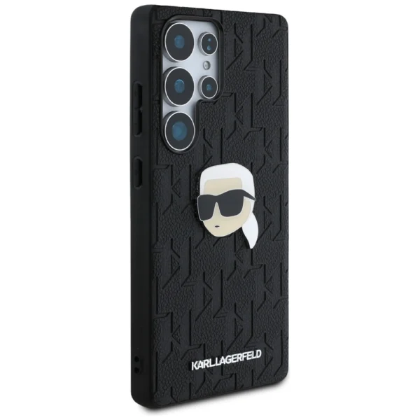 Dėklas Karl Lagerfeld Leather Monogram Pin Logo Karl Head Samsung Galaxy S25 Ultra juodas - Image 4