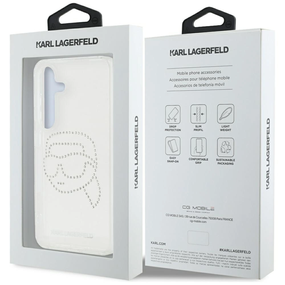 Dėklas Karl Lagerfeld Rhinestones Karl Head Logo Samsung Galaxy S25 skaidrus - Image 8